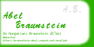 abel braunstein business card